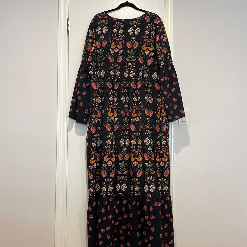 junarose maxi dress with bell like sleeves